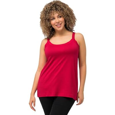 Ulla Popken , Dames, grote maten, spaghetti-top, rood, 54/56 NL Ulla Popken , Dames, grote maten, spaghetti-top, rood, 54/56 NL