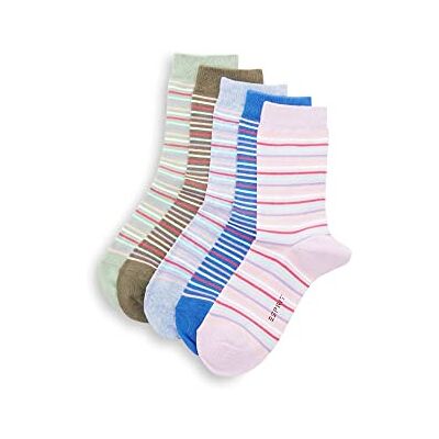ESPRIT Unisex Kids Multi Stripe 5-pack sokken ademend duurzaam biologisch katoen dun patroon 5 paar, meerkleurig (assortiment 20)., 6 Jaar ESPRIT Unisex Kids Multi Stripe 5-pack sokken ademend duurzaam biologisch katoen dun patroon 5 paar, meerkleurig (assortiment 20)., 6 Jaar