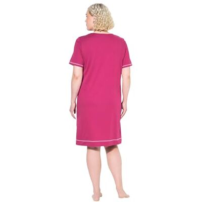 Ulla Popken Dames Bigshirt Summer Delights 830083 Nachthemd, Rood, 42/44, rood, 42/44 Ulla Popken Dames Bigshirt Summer Delights 830083 Nachthemd, Rood, 42/44, rood, 42/44
