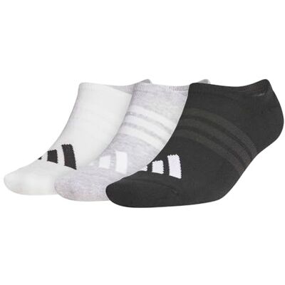 adidas uniseks-volwassene PERFORMANCE 3 PACK NO SHOW SOCKS, white/light grey heather/black, 42-45 adidas uniseks-volwassene PERFORMANCE 3 PACK NO SHOW SOCKS, white/light grey heather/black, 42-45