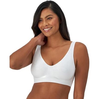 Bali Dames Comfort Revolution ComfortFlex Fit Draadloze BH Df3484, Wit Azteek, L Bali Dames Comfort Revolution ComfortFlex Fit Draadloze BH Df3484, Wit Azteek, L