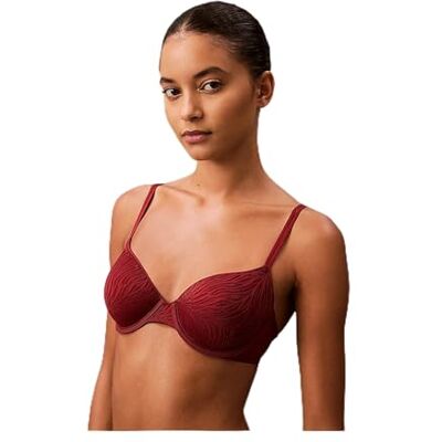 Calvin Dames Demi-Cups BH Lightly Lined met beugel, rood (Syrah), 0E34 Calvin Dames Demi-Cups BH Lightly Lined met beugel, rood (Syrah), 0E34