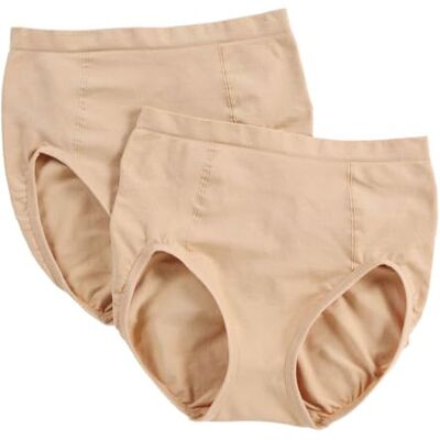 Bali Women's Shapewear Seamless Brief Ultra Control 2-Pack, Nude, Large Bali Women's Shapewear Seamless Brief Ultra Control 2-Pack, Nude, Large