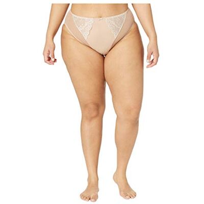 Elomi Dames Charley taille hoog uitgesneden been kort beige XL Elomi Dames Charley taille hoog uitgesneden been kort beige XL