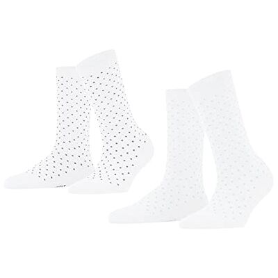 FALKE ESPRIT Damessokken (verpakking van 2), wit (Raw White 2100), 35-38 FALKE ESPRIT Damessokken (verpakking van 2), wit (Raw White 2100), 35-38