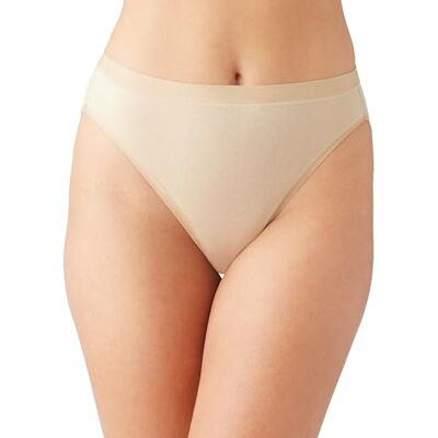 Wacoal Ingetogen katoenen hi-cut slip voor dames, Zand, M Wacoal Ingetogen katoenen hi-cut slip voor dames, Zand, M