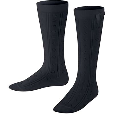FALKE Uniseks-kind Kniekousen Ajour K Kh katoen lang gedessineerd 1 paar, Blauw Dark Navy 6370, 31-34 FALKE Uniseks-kind Kniekousen Ajour K Kh katoen lang gedessineerd 1 paar, Blauw Dark Navy 6370, 31-34