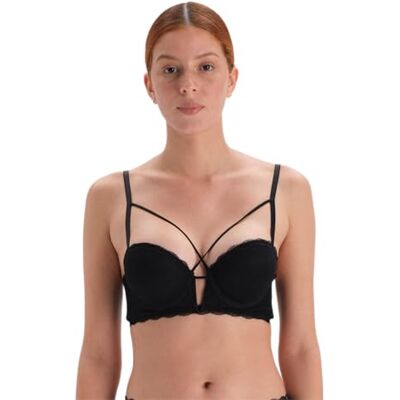 Dagi Dames Lace Detailled Full Cup Underwire Bra, zwart, 80B Dagi Dames Lace Detailled Full Cup Underwire Bra, zwart, 80B