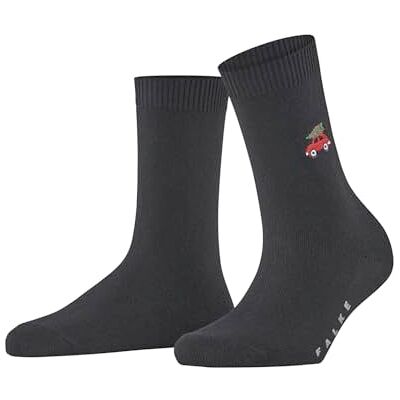 FALKE Dames Sokken Cosy Wool Star X-Mas W So wol kasjmier eenkleurig 1 paar, Zwart Black 3000, 35-38 FALKE Dames Sokken Cosy Wool Star X-Mas W So wol kasjmier eenkleurig 1 paar, Zwart Black 3000, 35-38