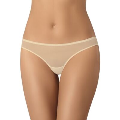 Teyli Braziliaanse mesh damesslip, lichtgewicht en ademend damesondergoed sensuele kant achterkant comfortabele slip voor dagelijks gebruik. Beige M Teyli Braziliaanse mesh damesslip, lichtgewicht en ademend damesondergoed sensuele kant achterkant comfortabele slip voor dagelijks gebruik. Beige M