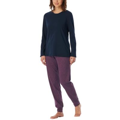 Uncover by Schiesser Dames pyjama set shirt lange mouw met lange slaapbroek nachtkleding pyjamaset, nachtblauw_182853, 48, Nachtblauw 182853, 48 Uncover by Schiesser Dames pyjama set shirt lange mouw met lange slaapbroek nachtkleding pyjamaset, nachtblauw_182853, 48, Nachtblauw 182853, 48