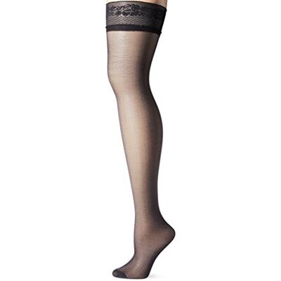 DIM Houderloze kousen 1 paar net transparant welgevormde Up Beauty, zwart, 46-48 DIM Houderloze kousen 1 paar net transparant welgevormde Up Beauty, zwart, 46-48