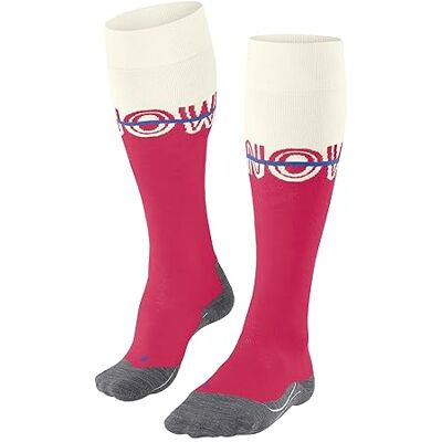 FALKE Dames Skisokken SK4 Advanced W Kh wol functioneel materiaal warm dun 1 paar, Rood Rose 8564 Snow-O, 35-36 FALKE Dames Skisokken SK4 Advanced W Kh wol functioneel materiaal warm dun 1 paar, Rood Rose 8564 Snow-O, 35-36