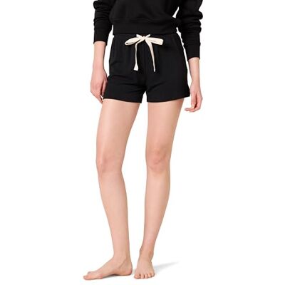 Amazon Essentials Dames lichtgewicht lounge badstof pyjama kort, zwart, XXL Amazon Essentials Dames lichtgewicht lounge badstof pyjama kort, zwart, XXL
