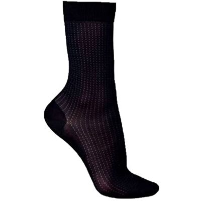 FALKE Dames Sokken No. 2 W So zijde gedessineerd 1 paar, Blauw Dark Navy 6379, 37-38 FALKE Dames Sokken No. 2 W So zijde gedessineerd 1 paar, Blauw Dark Navy 6379, 37-38