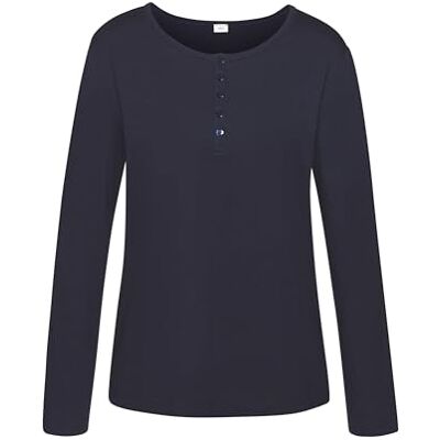 s.Oliver Dames nachtkleding met lange mouwen in roze, blauw, 44-46 s.Oliver Dames nachtkleding met lange mouwen in roze, blauw, 44-46