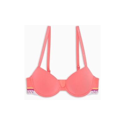 Giorgio Armani Vrouw Logo Band Push Up BH Roze 34, Neon Roze, 75D Giorgio Armani Vrouw Logo Band Push Up BH Roze 34, Neon Roze, 75D