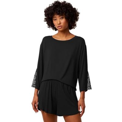 Triumph Women's Aura Spotlight Shorts Pyjama Bottom, Black, 46, zwart, 46 Triumph Women's Aura Spotlight Shorts Pyjama Bottom, Black, 46, zwart, 46