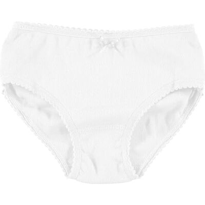 BABIDU Meisjesslip van 100% katoen, zachte en ademende stof met ruches aan de achterkant, elegant, comfortabel ondergoed voor meisjes en jongeren van 2 tot 12 jaar, onderbroek voor meisjes, Wit, 6 BABIDU Meisjesslip van 100% katoen, zachte en ademende stof met ruches aan de achterkant, elegant, comfortabel ondergoed voor meisjes en jongeren van 2 tot 12 jaar, onderbroek voor meisjes, Wit, 6
