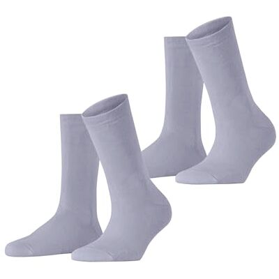 ESPRIT Dames Sokken Cloud Multipack W So katoen eenkleurig 2 paar, Blauw Blue Fog 6850, 35-38 ESPRIT Dames Sokken Cloud Multipack W So katoen eenkleurig 2 paar, Blauw Blue Fog 6850, 35-38