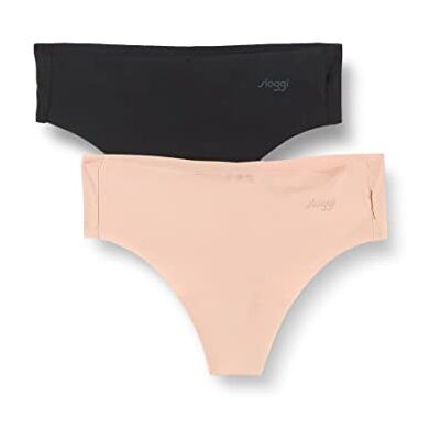 Sloggi Dames Zero Microfibre 2.0 Hipstring C2P string, Brown-Dark Combination, L Sloggi Dames Zero Microfibre 2.0 Hipstring C2P string, Brown-Dark Combination, L