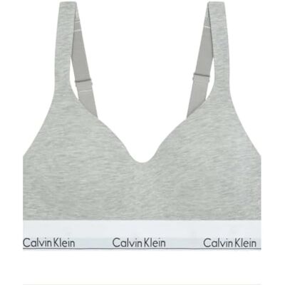 Calvin Bralette voor dames, Grijs (Grey Heather), M Calvin Bralette voor dames, Grijs (Grey Heather), M
