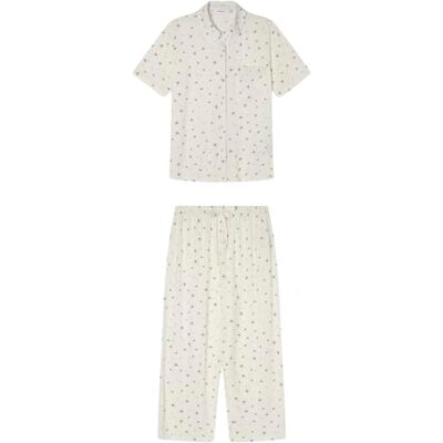 women'secret Estampado Blanco Pijama capri wekelijkse zeemeerminpyjama voor dames, Estampado Blanco, XXL women'secret Estampado Blanco Pijama capri wekelijkse zeemeerminpyjama voor dames, Estampado Blanco, XXL