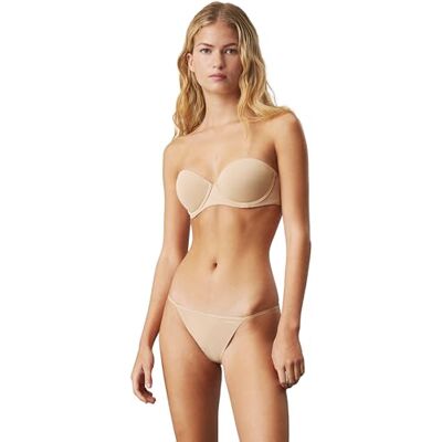 Calvin Dames Strapless BH Push-up, Beige (kaal), 75C Calvin Dames Strapless BH Push-up, Beige (kaal), 75C
