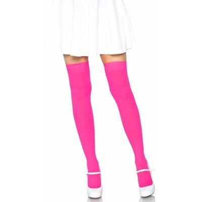 Leg Avenue 6672 Nylon Thigh Highs, Einheitsgröße (Neon Pink) Leg Avenue 6672 Nylon Thigh Highs, Einheitsgröße (Neon Pink)