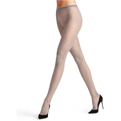 FALKE Dames Panty Craftcore W Ti transparent gedessineerd 1 paar, Grijs Pearl Grey 3248, S FALKE Dames Panty Craftcore W Ti transparent gedessineerd 1 paar, Grijs Pearl Grey 3248, S
