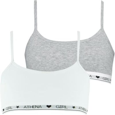 Athena Girl by Beha voor meisjes, wit/grijs, 8 Jaren Athena Girl by Beha voor meisjes, wit/grijs, 8 Jaren