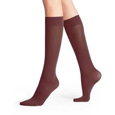 FALKE Dames Kniekousen Pure Matt 50 DEN W Kh halfdoorzichtig eenkleurig 1 paar, Bruin Cayenne 5950, 35-38 FALKE Dames Kniekousen Pure Matt 50 DEN W Kh halfdoorzichtig eenkleurig 1 paar, Bruin Cayenne 5950, 35-38