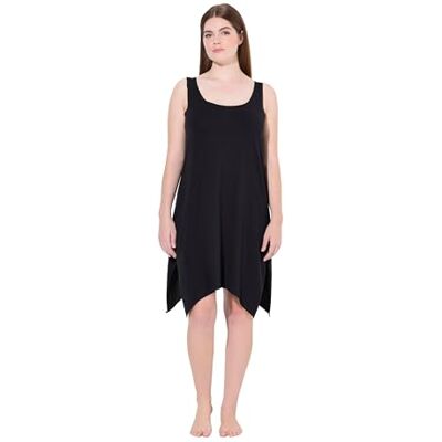 Ulla Popken Truyou, puntzoom, ronde hals, mouwloos nachthemd, zwart, 42-44 Ulla Popken Truyou, puntzoom, ronde hals, mouwloos nachthemd, zwart, 42-44