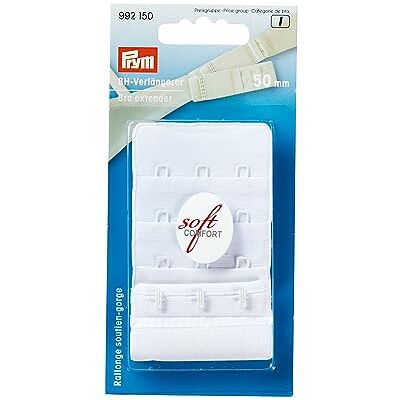 Prym Verlengstuk beha, wit, 50 mm, 3 x 3 haken, 1 stuk, wit, 1 Stück (1er Pack) Prym Verlengstuk beha, wit, 50 mm, 3 x 3 haken, 1 stuk, wit, 1 Stück (1er Pack)