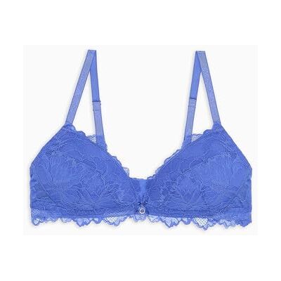 Giorgio Armani Vrouw Eternal Lace Gewatteerde Driehoek BH Blauw XL, Lapis Bloemen, XL Giorgio Armani Vrouw Eternal Lace Gewatteerde Driehoek BH Blauw XL, Lapis Bloemen, XL