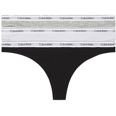 Calvin Stringtanga's voor dames, veelkleurig (zwart/wit/grijs heather), S Calvin Stringtanga's voor dames, veelkleurig (zwart/wit/grijs heather), S