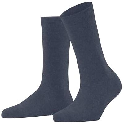 FALKE Dames Sokken Family W So katoen eenkleurig 1 paar, Blauw Dark Blue Melange 6688, 39-42 FALKE Dames Sokken Family W So katoen eenkleurig 1 paar, Blauw Dark Blue Melange 6688, 39-42