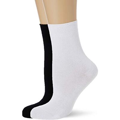 DIM Dames Modal Sensation Zachte Zijde Sokken x 2, Zwart/Wit, 34-36 EU DIM Dames Modal Sensation Zachte Zijde Sokken x 2, Zwart/Wit, 34-36 EU