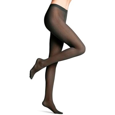 FALKE Dames Panty Lullaby 20 DEN W Ti transparent gedessineerd 1 paar, Groen Forest 7474, S-M FALKE Dames Panty Lullaby 20 DEN W Ti transparent gedessineerd 1 paar, Groen Forest 7474, S-M