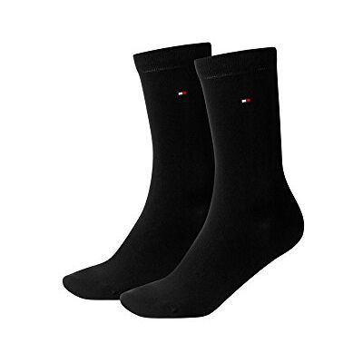Tommy Hilfiger Damessokken (2 stuks), Zwart, 39-42 EU Tommy Hilfiger Damessokken (2 stuks), Zwart, 39-42 EU