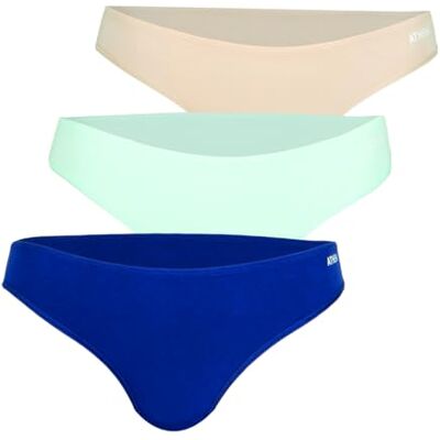 Athena My Petits Prix, set van 3 slips, dameslingerie, Navy/Aqua/Skin, S Athena My Petits Prix, set van 3 slips, dameslingerie, Navy/Aqua/Skin, S