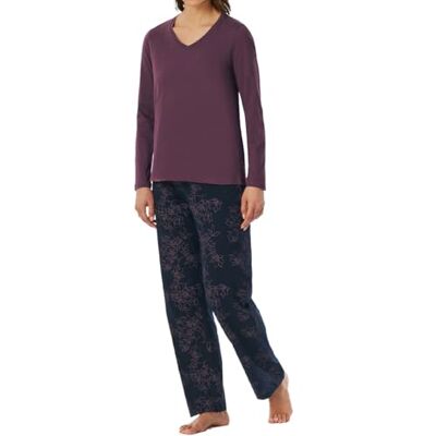 Uncover by Schiesser Damespyjama Set Shirt Lange Mouw met Lange Slaapbroek Nachtkleding Pyjamaset, Plum_182853, 48, Pruim 182853, 48 Uncover by Schiesser Damespyjama Set Shirt Lange Mouw met Lange Slaapbroek Nachtkleding Pyjamaset, Plum_182853, 48, Pruim 182853, 48