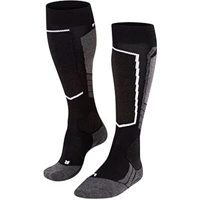FALKE Dames Skisokken SK2 Intermediate Wool W Kh wol functioneel materiaal warm dik 1 paar, Zwart Black-Mix 3010, 39-40 FALKE Dames Skisokken SK2 Intermediate Wool W Kh wol functioneel materiaal warm dik 1 paar, Zwart Black-Mix 3010, 39-40