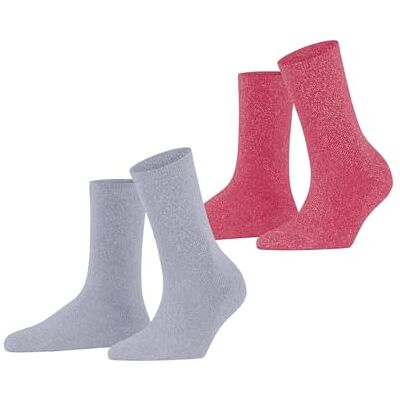 ESPRIT Dames Sokken Shimmer Multipack W So katoen gedessineerd 2 paar, Veelkleurig Lila Pink 0010, 35-38 ESPRIT Dames Sokken Shimmer Multipack W So katoen gedessineerd 2 paar, Veelkleurig Lila Pink 0010, 35-38