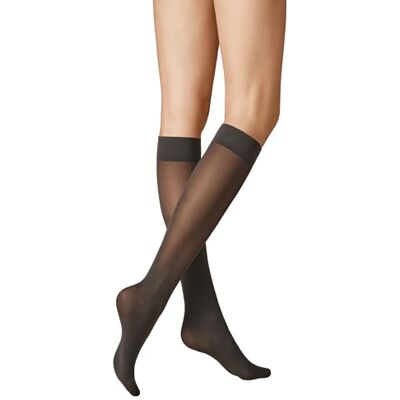 KUNERT Dames kniekousen Velvet 40 drukvrije band 40 DEN, antraciet 0980, 35-38 EU KUNERT Dames kniekousen Velvet 40 drukvrije band 40 DEN, antraciet 0980, 35-38 EU
