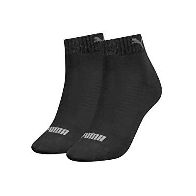 PUMA Dames Quarter sokken (verpakking van 2), zwart, 38 PUMA Dames Quarter sokken (verpakking van 2), zwart, 38