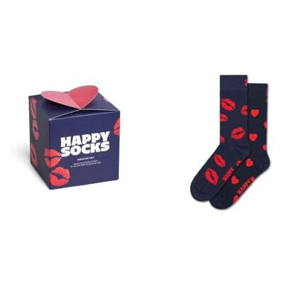 Happy Socks 2-Pack Valentine’s Gift Set Katoen Sokken Dames Heren Blauw 36-40 Happy Socks 2-Pack Valentine’s Gift Set Katoen Sokken Dames Heren Blauw 36-40
