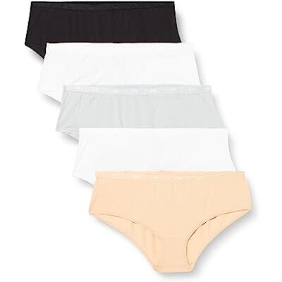 DIM Boxershorts voor dames, 5 stuks, Eco zakken, zacht gevoel, stretchkatoen, extra platte afwerking, dagelijks comfort, meerkleurig, Zwart/Huid/Wit/Grijs/Wit, XL DIM Boxershorts voor dames, 5 stuks, Eco zakken, zacht gevoel, stretchkatoen, extra platte afwerking, dagelijks comfort, meerkleurig, Zwart/Huid/Wit/Grijs/Wit, XL
