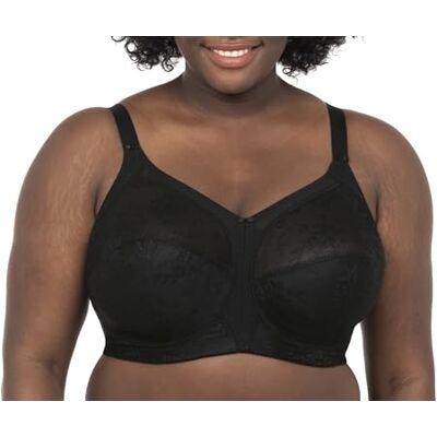 GODDESS Women's Verity draadloze zachte cup beha volledige dekking, zwart, 48G, Zwart, 110G GODDESS Women's Verity draadloze zachte cup beha volledige dekking, zwart, 48G, Zwart, 110G