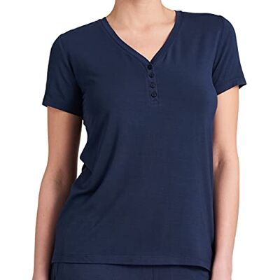 Schiesser Damen Schlafshirt kurzarm Modal mit Knopfleiste Mix + Relax Schiesser Damen Schlafshirt kurzarm Modal mit Knopfleiste Mix + Relax